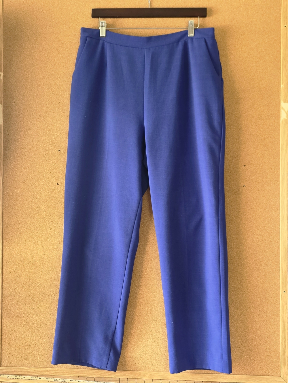 Allison Daley Bright Blue Pull‑On Pants Size 14 Polyester Stretch Waist